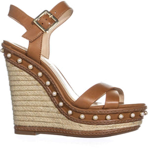 Jessica Simpson Aeralin, Sandalias de Cuña Mujeres, Punta Abierta, Casual, Piel