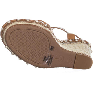 Jessica Simpson Aeralin, Sandalias de Cuña Mujeres, Punta Abierta, Casual, Piel