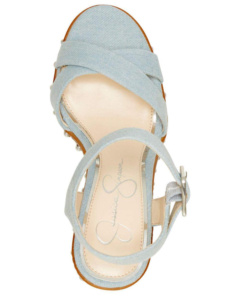 Jessica Simpson Aeralin, Sandalias de Cuña Mujeres, Punta Abierta, Casual, Piel