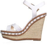 Jessica Simpson Aeralin, Sandalias de Cuña Mujeres, Punta Abierta, Casual, Piel