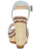 Jessica Simpson Aeralin, Sandalias de Cuña Mujeres, Punta Abierta, Casual, Piel