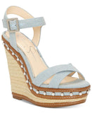 Jessica Simpson Aeralin, Sandalias de Cuña Mujeres, Punta Abierta, Casual, Piel